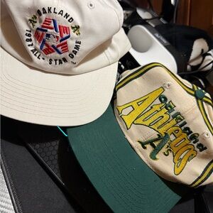 Oakland Athletics Cap Set - White and Green